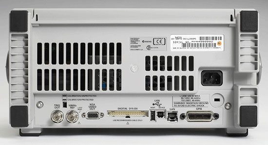 Задняя панель осциллографа DSO 6014A