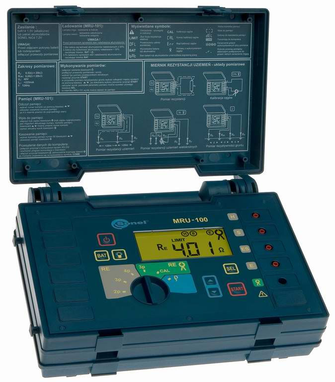 Измеритель сопротивления заземляющих устройств MRU-100