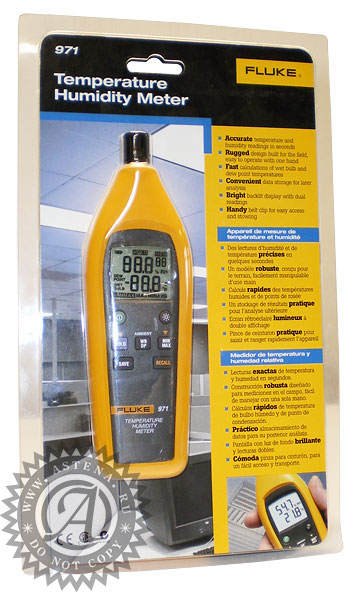 Упаковка измерителя температуры и влажности Fluke 971