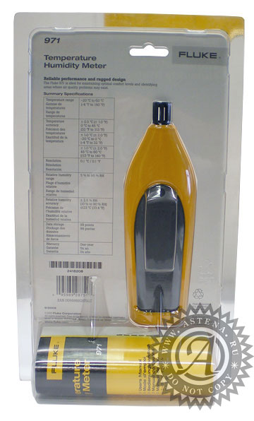 Упаковка измерителя температуры и влажности Fluke 971