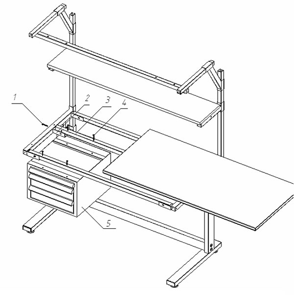 Инструкция по установке тумбы подвесной для стола КОМФОРТ