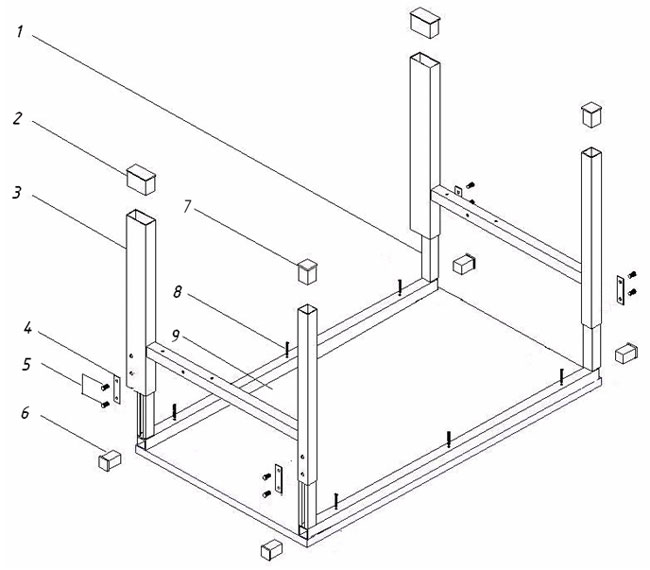 Схема сборки круглого стола