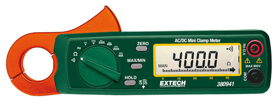 380941. Токоизмерительные TRUE RMS мини клещи Extech Instruments