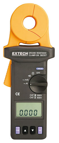 Тестер-клещи для измерения сопротивления заземления 382357 Extech Instruments