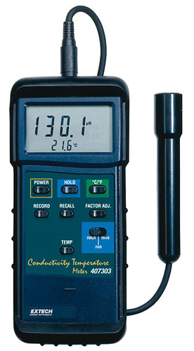 407303. Прибор для измерения проводимости и температуры Extech