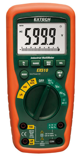 Ex510. Промышленный мультиметр для работы в тяжелых условиях Extech Instruments