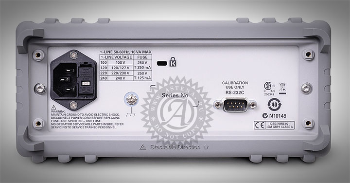 Задняя панель мультиметра U3401A