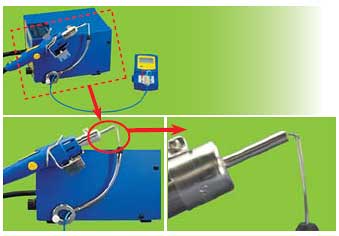 Крепление датчика на корпусе термовоздушной станции Hakko FR-803В