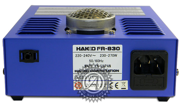 Hakko FR-830. Задняя панель