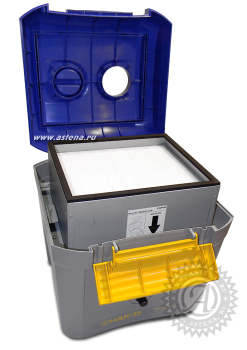 Фильтр A1573 установленный в дымоуловителе Hakko FA-430