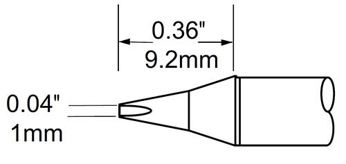 Размеры наконечника SFP-CH10
