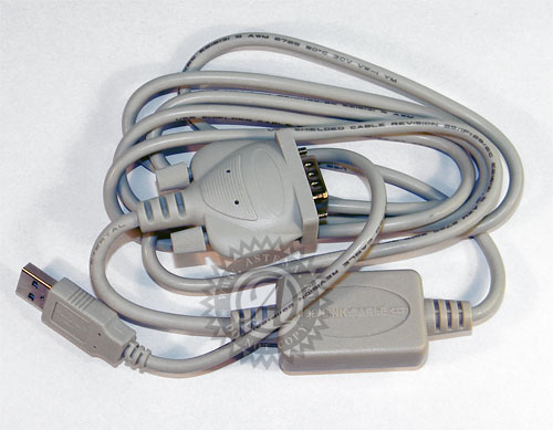 Кабель RS-232с - USB. Входит в комплект поставки