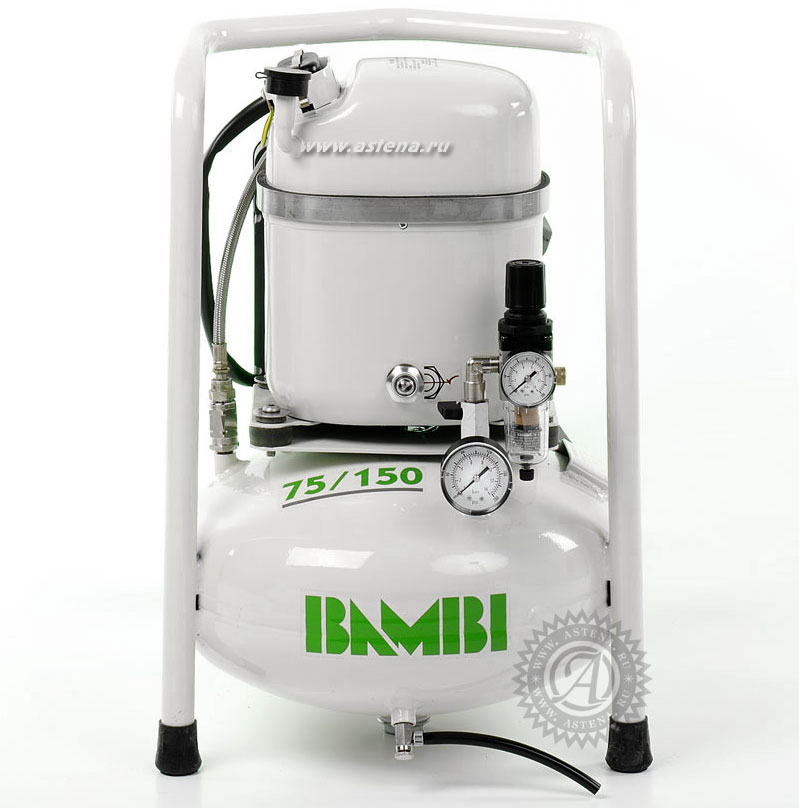 Бесшумный масляный компрессор Bambi MD75/150V